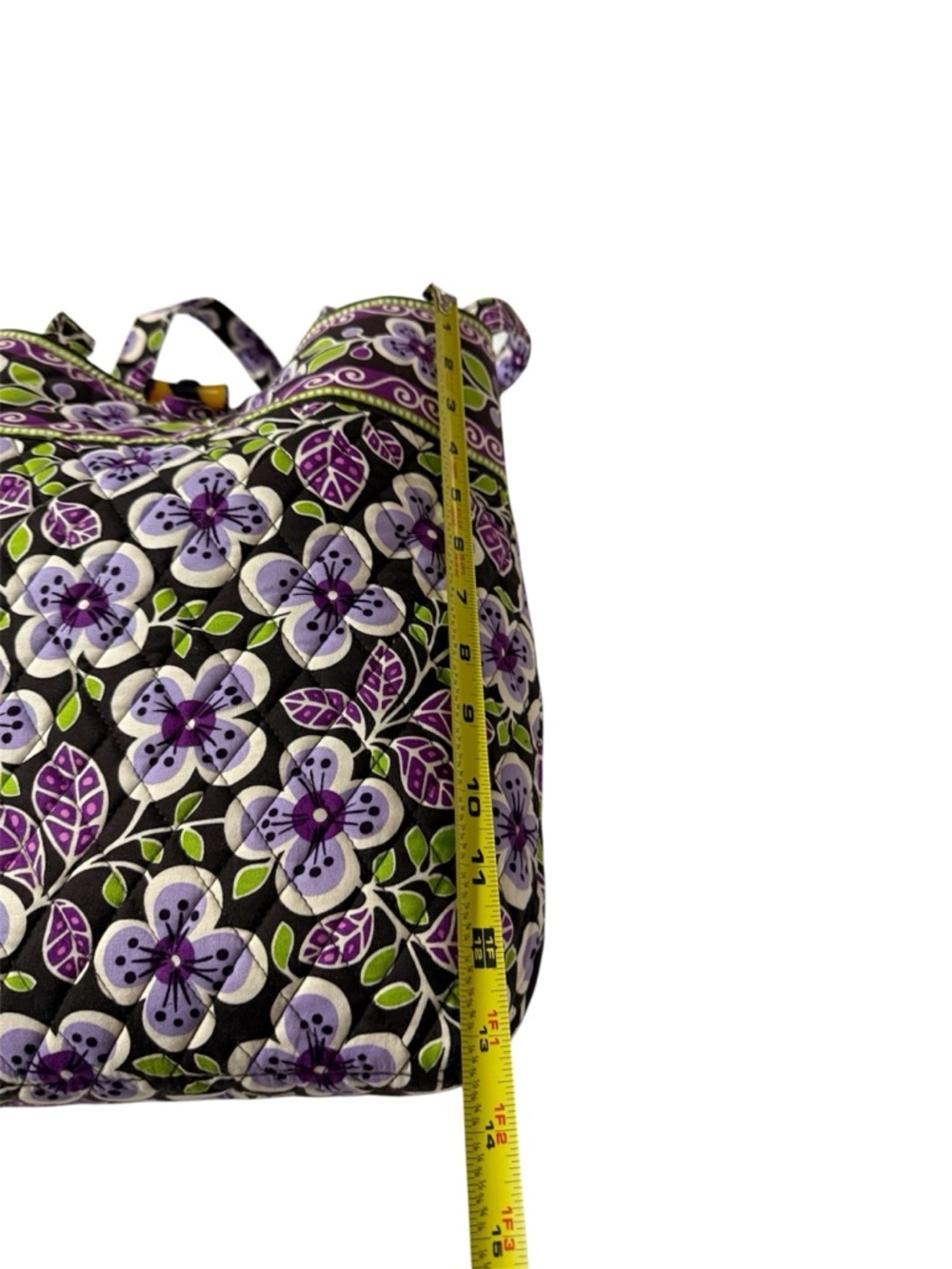 Vera Bradley Plum Floral Tote + Matching Wristlet Set | Retired Print - Picture 8 of 13